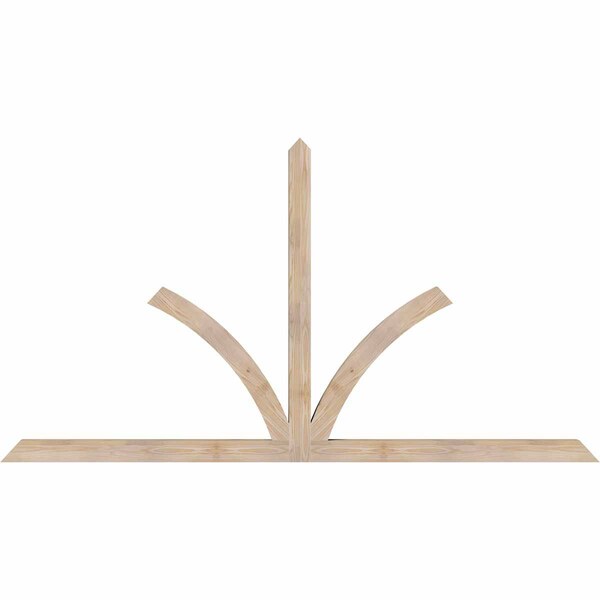 Ekena Millwork Richland Smooth Timber Gable Bracket, Douglas Fir, 96"W x 52"H x 3 1/2"D x 3 1/2"F, 13/12 Pitch GBW096X52X0404RIC00SDF - main